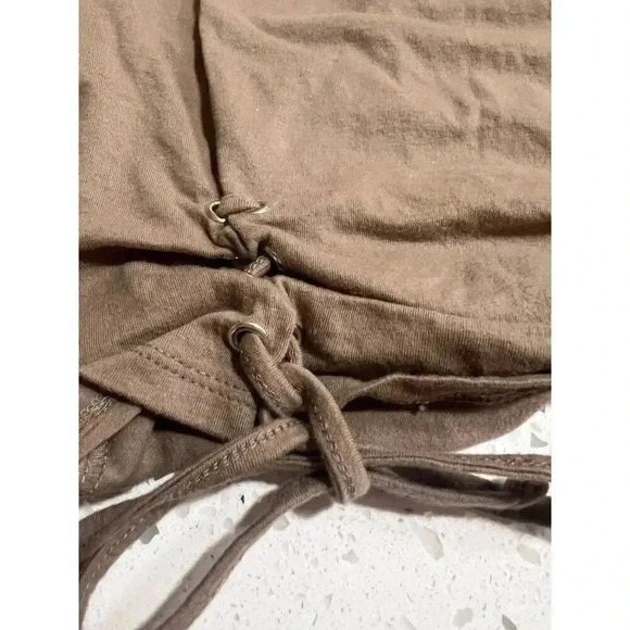 derek heart junior ong sleeve crop top "faith" size small - Picture 4 of 4